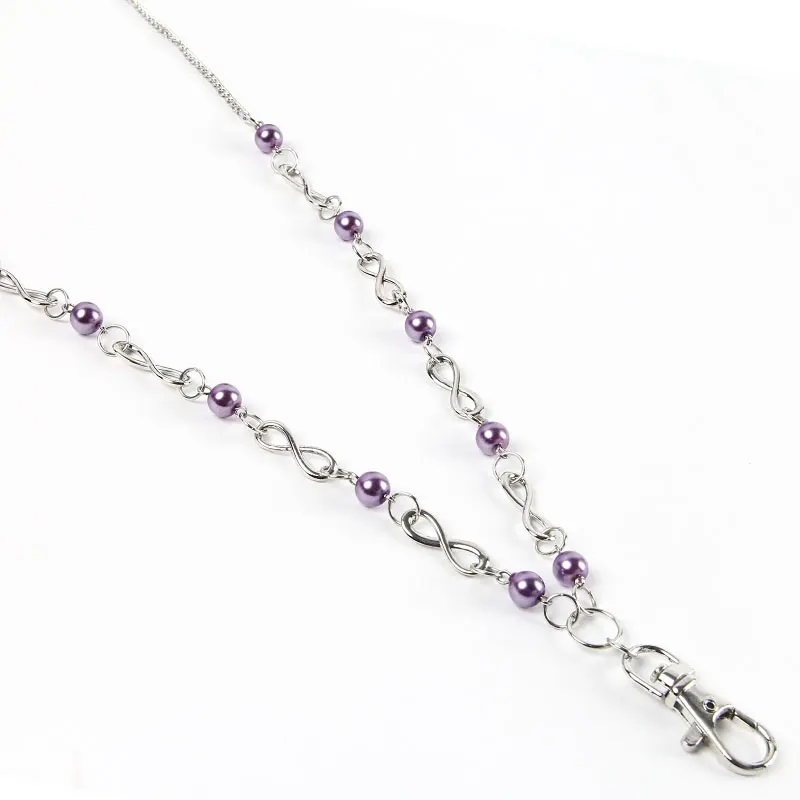 5 шт./лот Бесконечность жемчужная цепочка 80 см с большой застежкой-лобстером для Mi