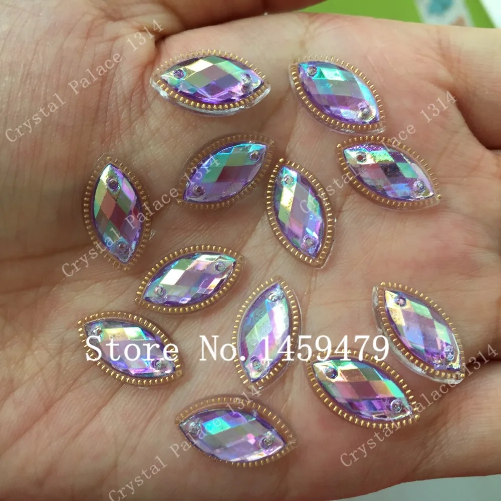 Светильник фиолетовый Цвет AB 150 шт. 10x17mm Стразы акриловые аксессуары с