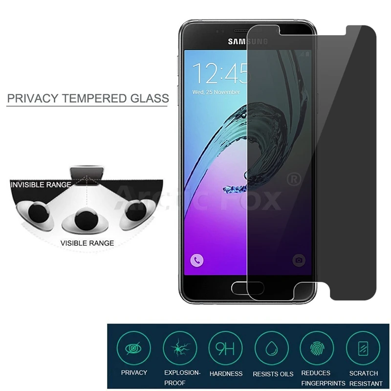 Высокое качество 2.5D Arc Edge антишпионское закаленное стекло для Samsung Galaxy A5 2016 A510