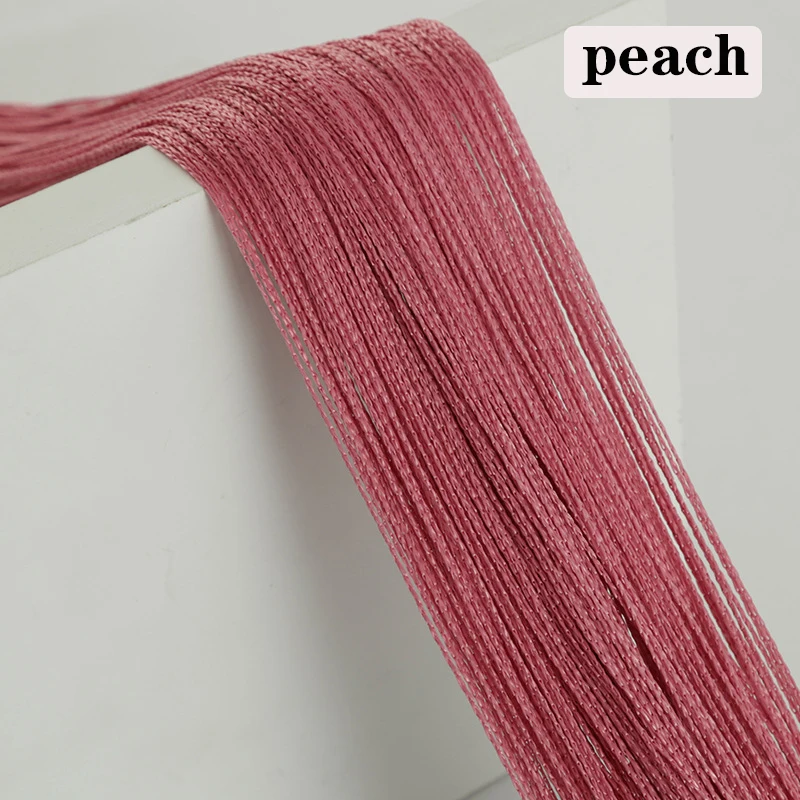 peach Разные цвета на выбор, 100 см X 200 см, нитевые занавески для гостиной, двери, стены, окна, панели, занавески с кисточками - Цвет: peach