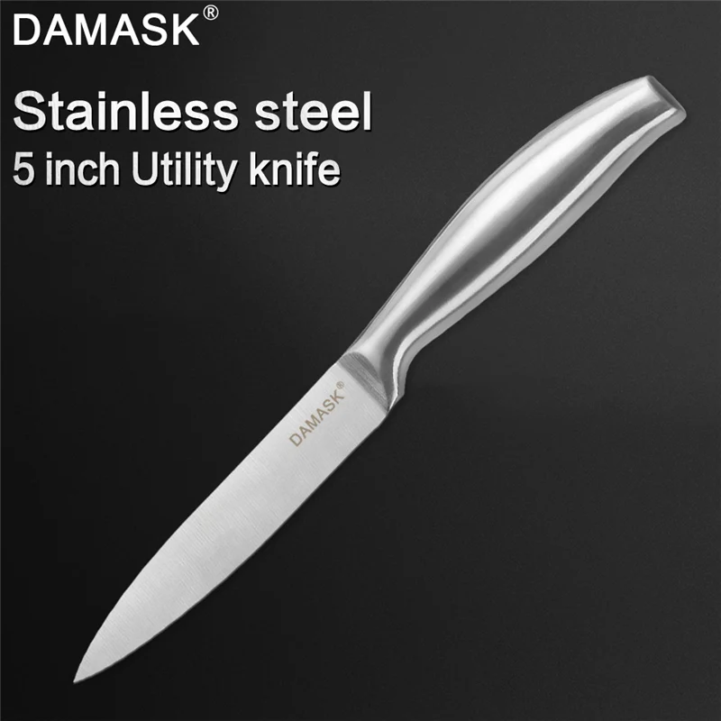 Damask набор кухонных ножей из нержавеющей стали 7cr17 6 шт. нож столовые приборы