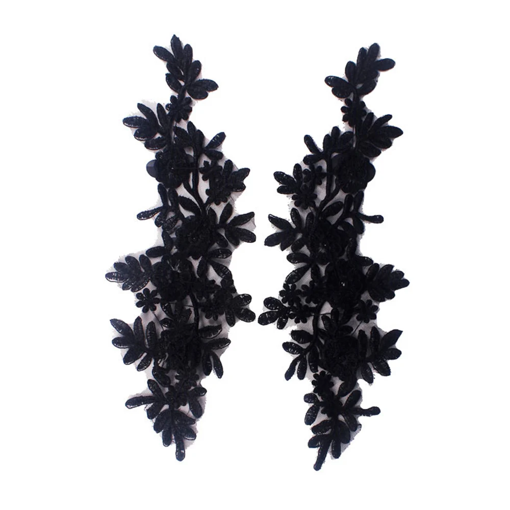 1 пара бусин Стразы Цветочная гипюровая аппликация кружевной шнур вышивка ткань