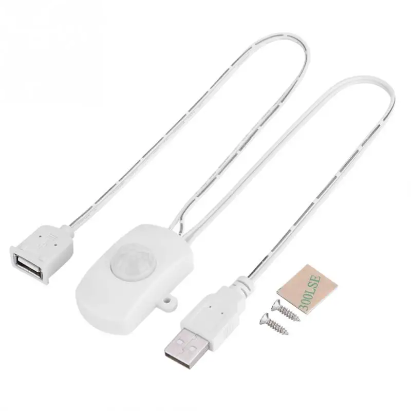 DC 5 В/12 В/24 В USB тело инфракрасный PIR датчик движения переключатель человеческого движения датчик детектор переключатель для Светодиодный светильник полосы автоматический - Цвет: Белый