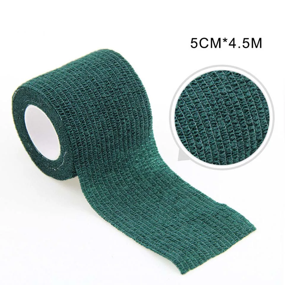 Dark Green Loogdeel 1 шт., водонепроницаемая медицинская терапия, самоклеющаяся повязка, мышечная лента, для пальцев, суставов, обертывание, аптечка, для домашних животных, эластичная повязка - Цвет: Dark Green