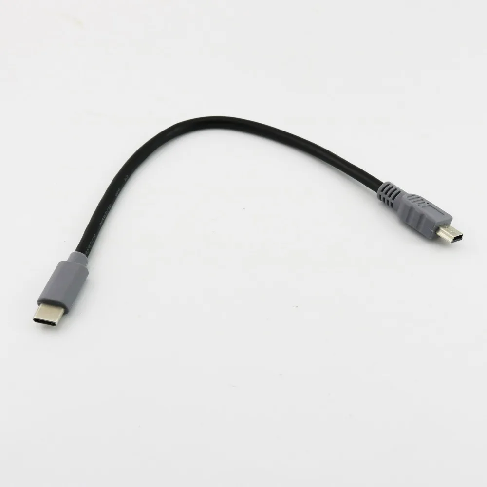 1 шт. usb type C 3,1 штекер для Mini USB 5 Pin B штекер конвертер OTG адаптер Ведущий кабель для передачи данных для мобильного Macbook 25 см/1 м 3 фута