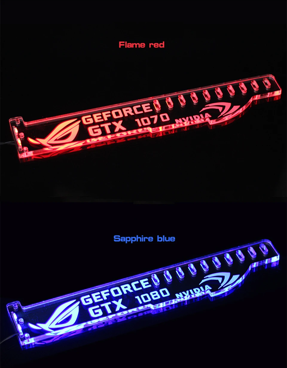Монтажный Кронштейн подходит для GTX 1080 1070 1060ti Графический держатель для карт DIY внешняя светодиодная подставка для видеокарт