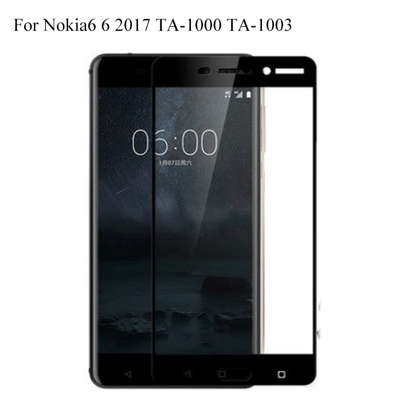 2 шт. закаленное стекло для nokia6 6 2017 TA 1000 1003 полное покрытие 9H Взрывозащищенная