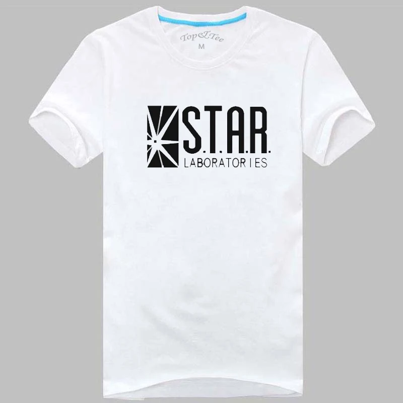 Star Laboratories футболки Для мужчин с надписью короткий рукав Футболка круглым вырезом