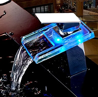 Современные хромированные СВЕТОДИОДНЫЕ цвета меняемые температурой стекло