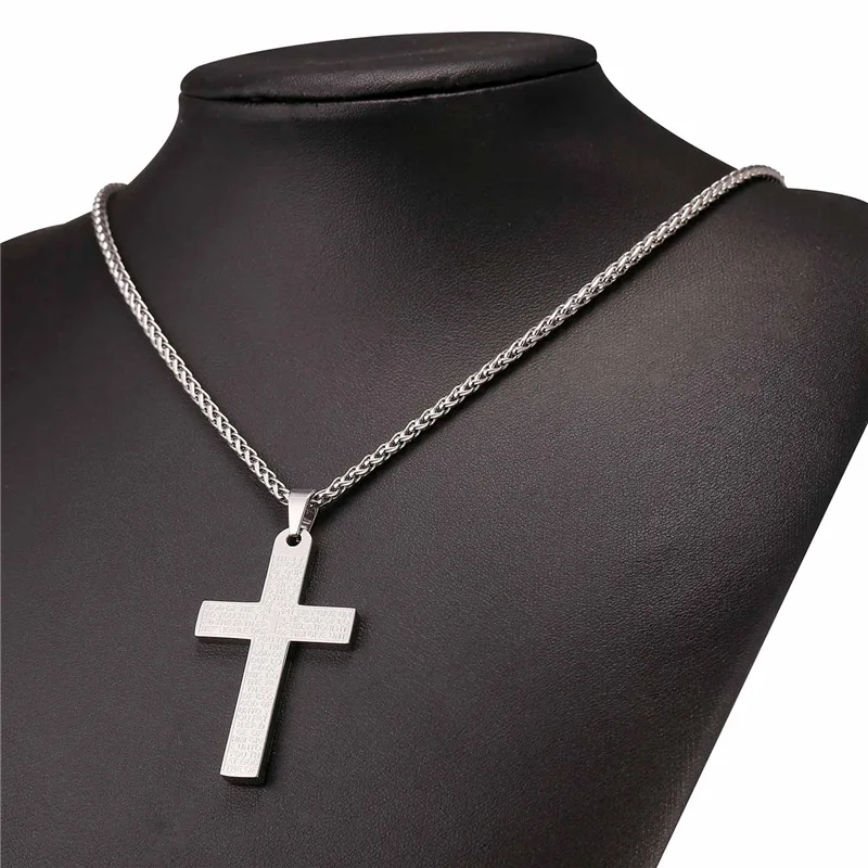 Крест ожерелья и кулон из нержавеющей стали желтого золота Цвет английская