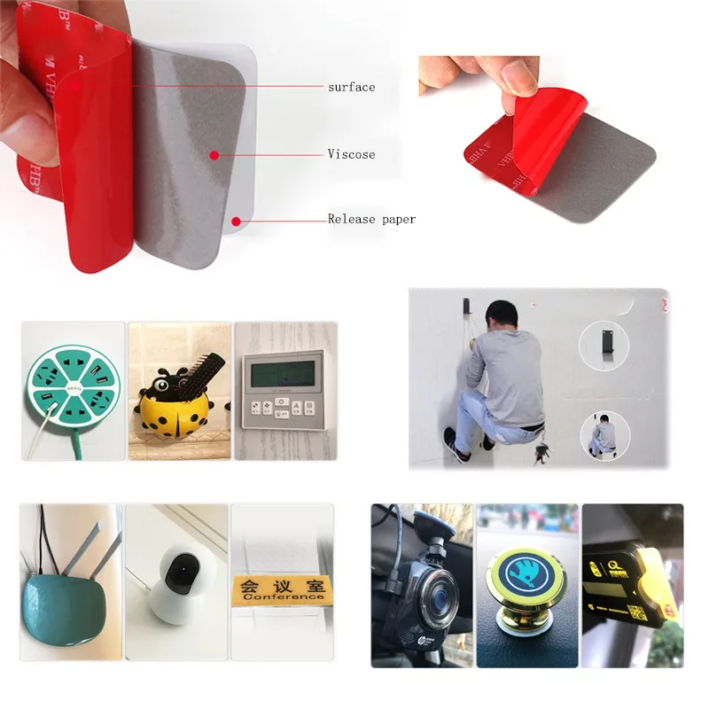 50pcs Double Sided Black Foam Tape Strong Pad Mounting Rounds Adhesive Square&ampRound 9449 | Автомобили и мотоциклы