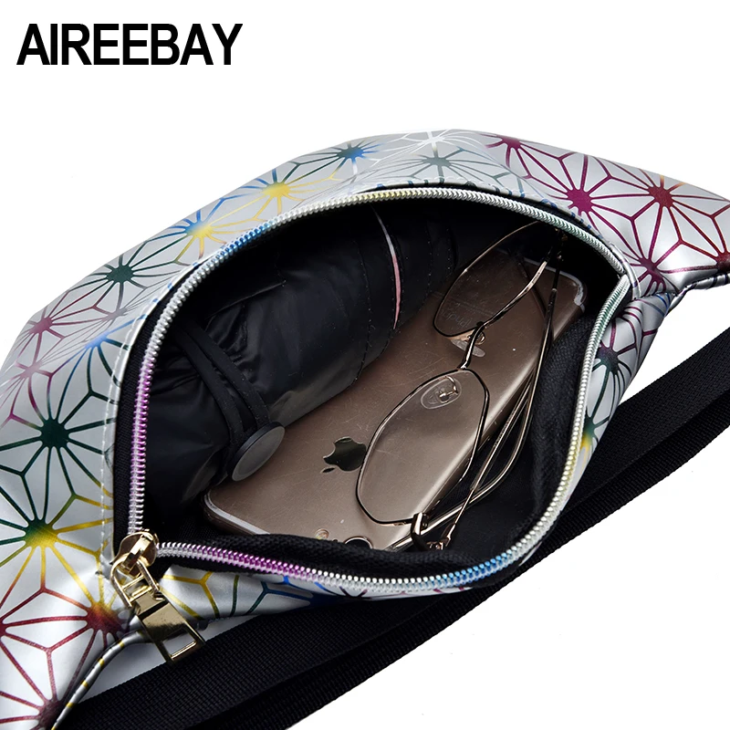 Поясная голографическая сумка AIREEBAY для женщин модный дорожный поясной кошелек