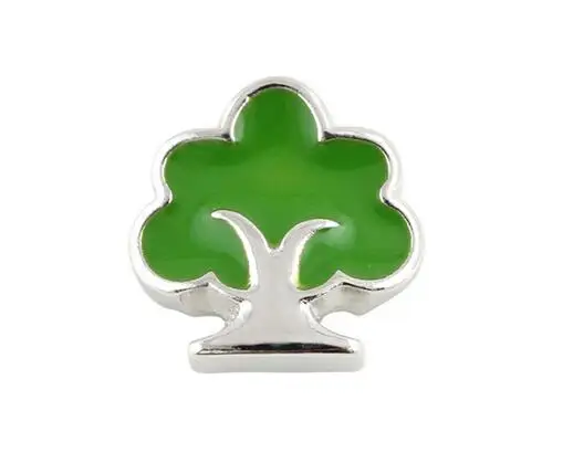 20 шт./лот Green Family Tree DIY плавающие медальоны из сплава подходят для стеклянных живой