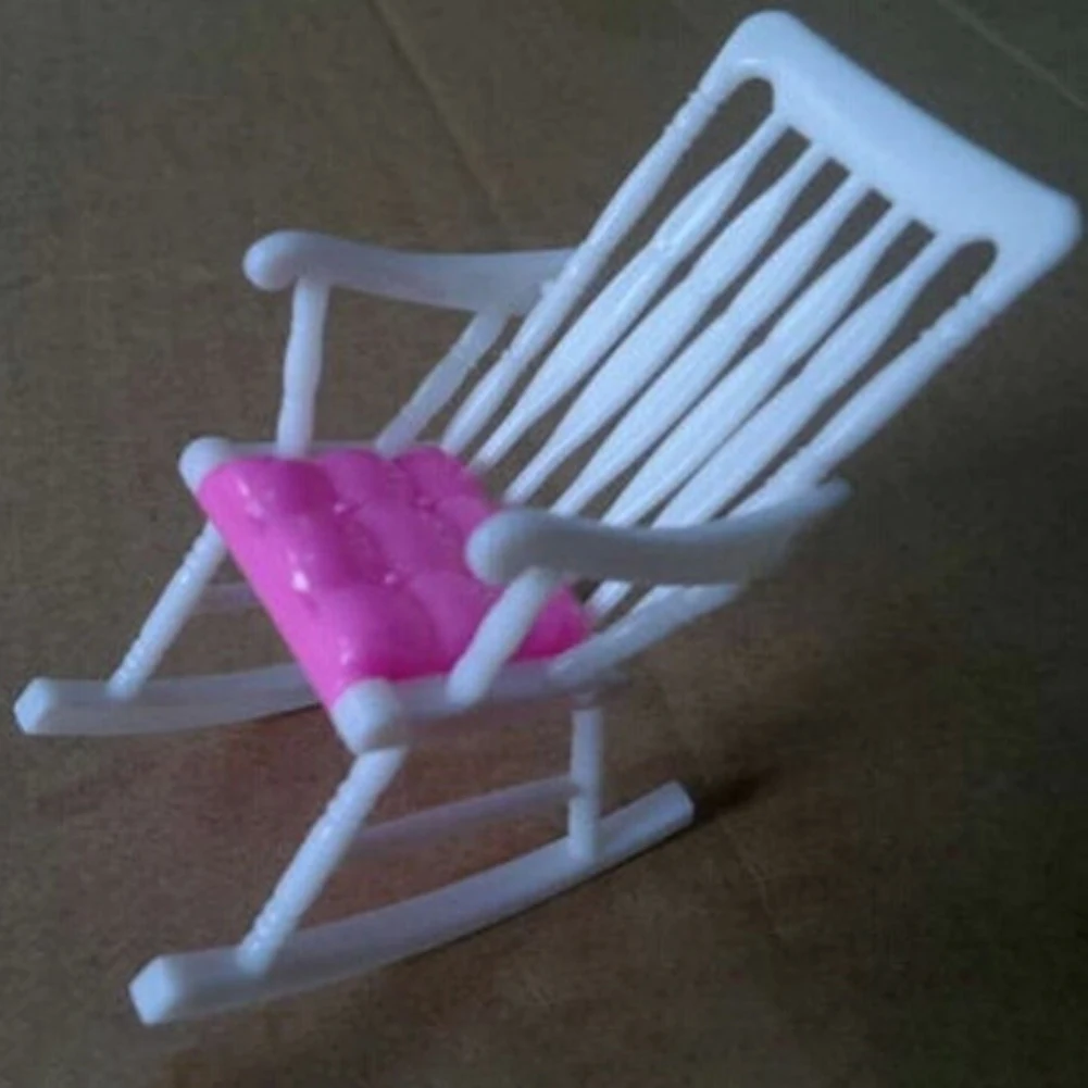 Случайный цвет кукольный домик мини для дома дети DIY Украшение качалка