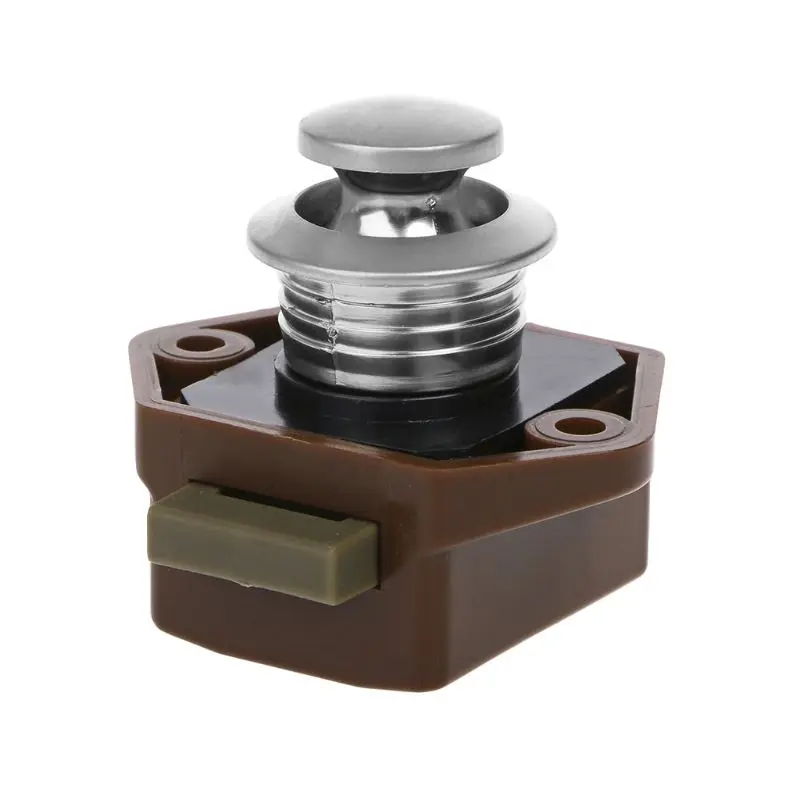 

1 Pc Mini Push Button Boat Mortorhome Showcase Door Catch Lock Van RV Caravans Yacht Furniture Drawer Cabinet Accessories qiang
