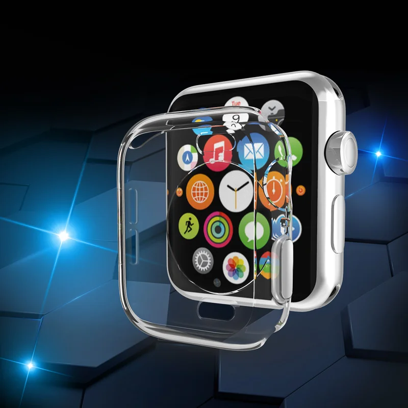 Силиконовый чехол для Apple Watch Series 4 44 мм 40 ТПУ защитные чехлы IWatch Универсальная