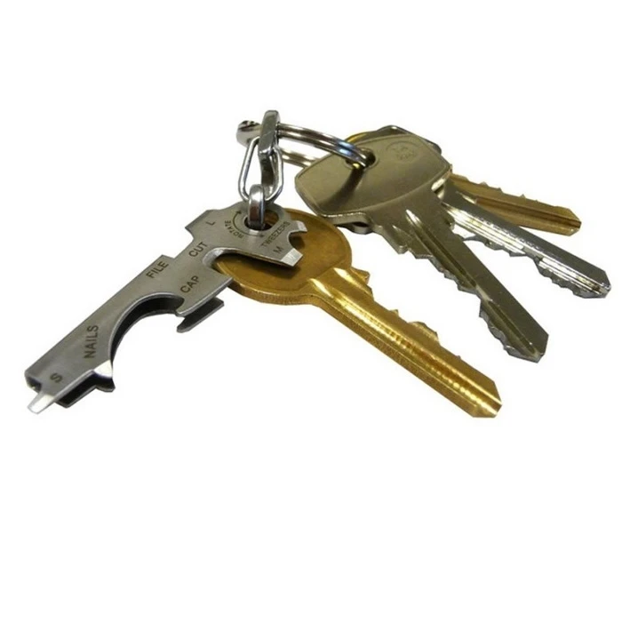 Многофункциональный держатель для ключей 8 в 1 из нержавеющей стали отвертка