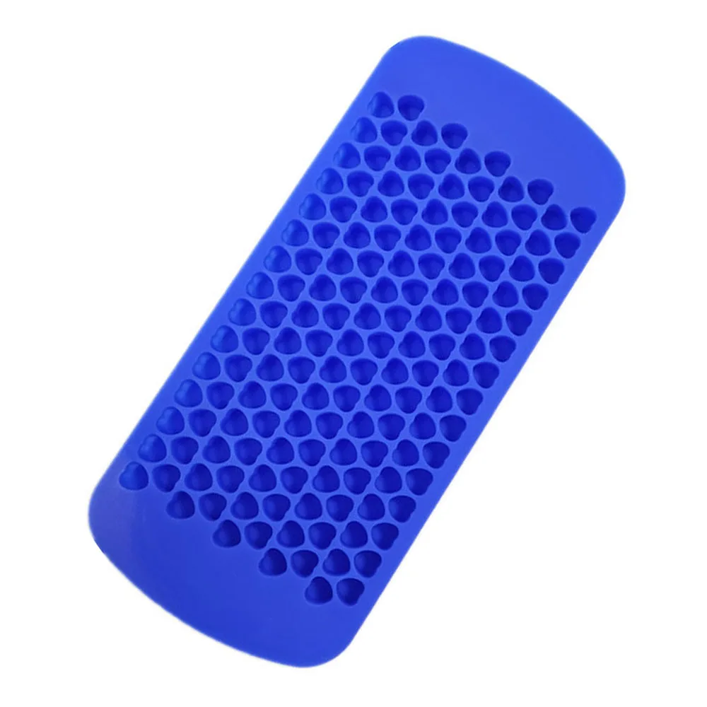 Blue 150 сетчатые мини-лотки для льда, силиконовые формы в форме сердца, формы для льда, контейнеры для коктейлей, виски, бара, вечерние, прохладные напитки - Цвет: Blue