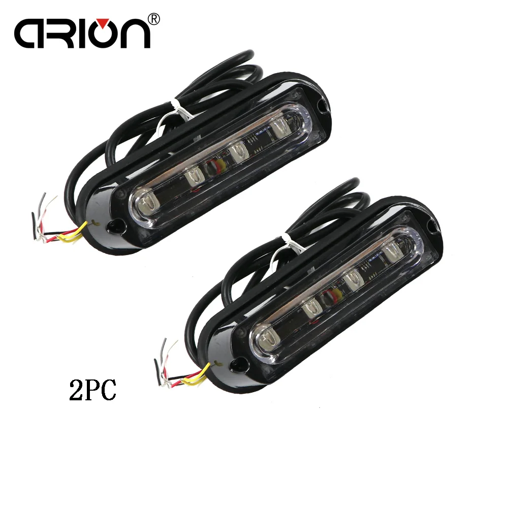 Комплект из 2 предметов 4 светодиодный автомобиля мигает Гриль свет бар