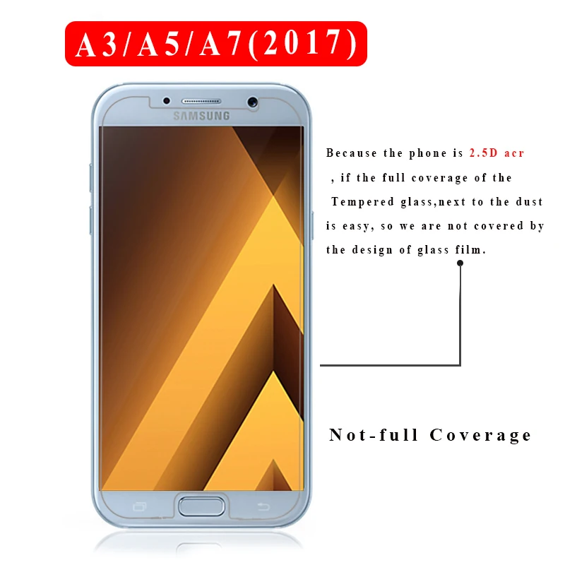 Закаленное стекло для Samsung Galaxy A5 2017 A520F Защита экрана samsung a5 A5200 Противоударная
