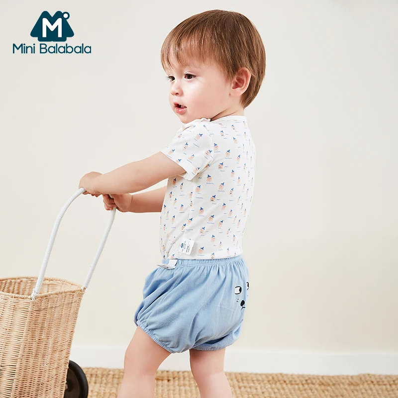 Комплект одежды с короткими рукавами Mini balabalaby летняя детская одежда милая и