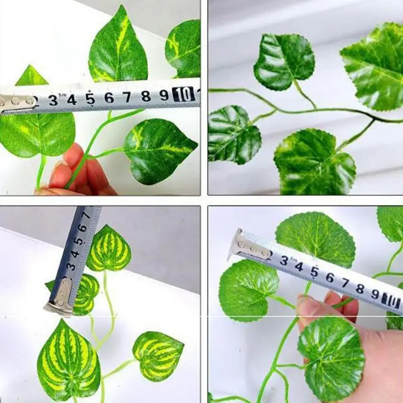 2 м длинные моделирование растений зеленых листьев искусственная Виноградная