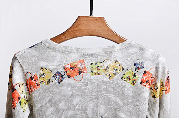 2018 New printed cardigan cfall and winter sweet sweaters women cart bag sweater design new |