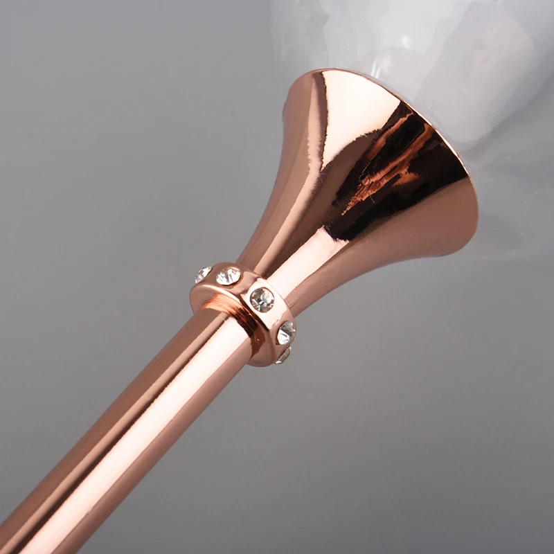 Rose gold plating toasting wine glasses set clear crystal 200ml champagne glass/flutes metal stand/stem wedding love gifts | Дом и сад
