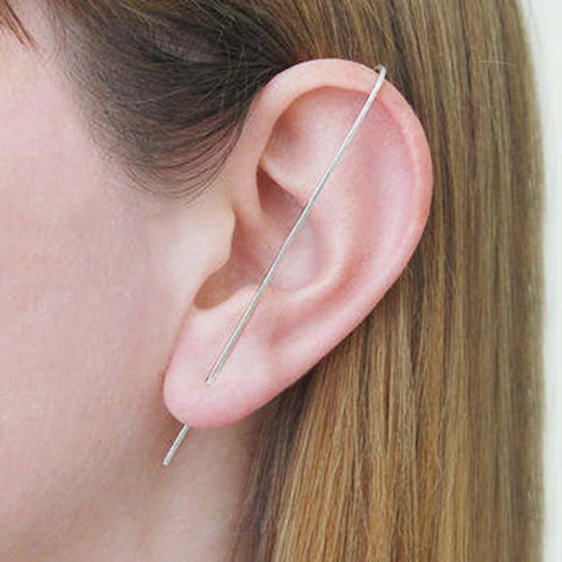 

925 Silver Ear Clip Gold Filled Jewelry Brinco Handmade Ear Climber Minimalist Vintage Jewelry Oorbellen Boho Earring For Women