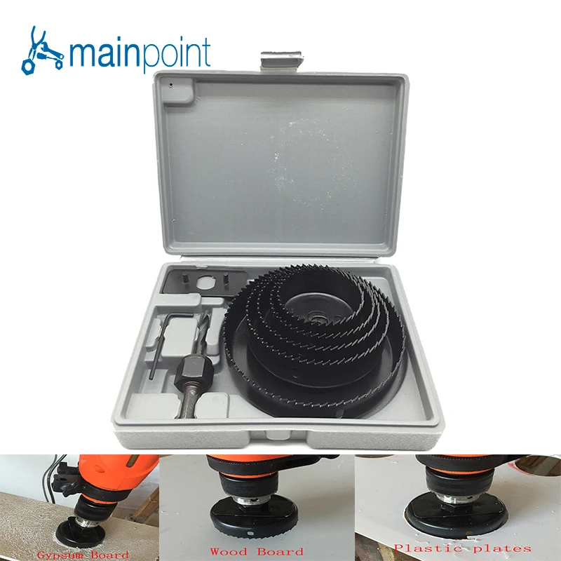Набор сверл Mainpoint для отверстий по дереву 8 шт. набор (64-127 мм) резки дерева пластины
