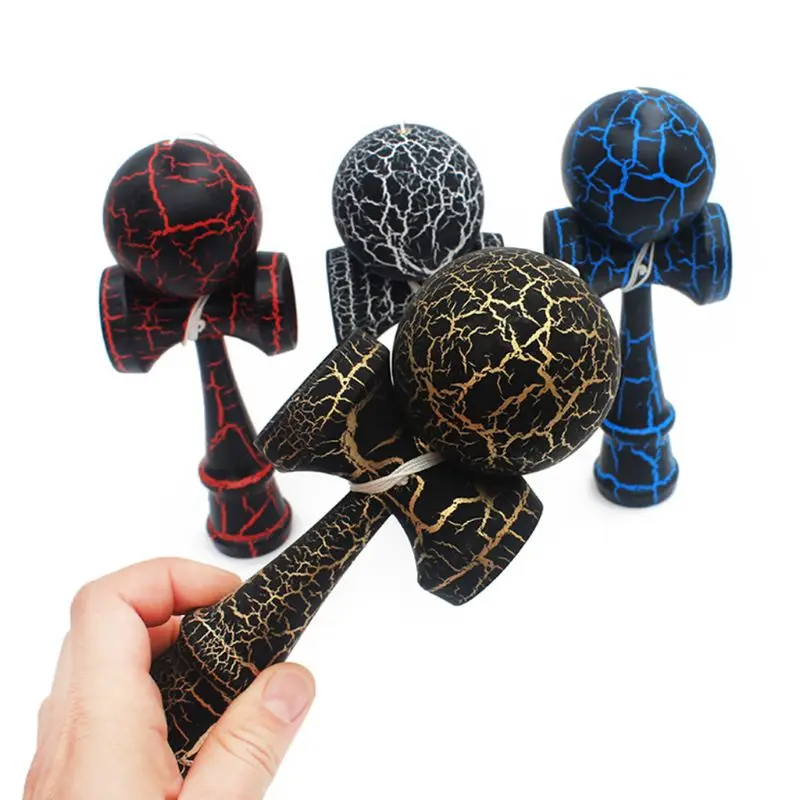 Деревянные шары Kendama, балансирующие игрушки, красочные трещины, поверхность из бука, для детей и взрослых, для активного отдыха, для снятия стресса