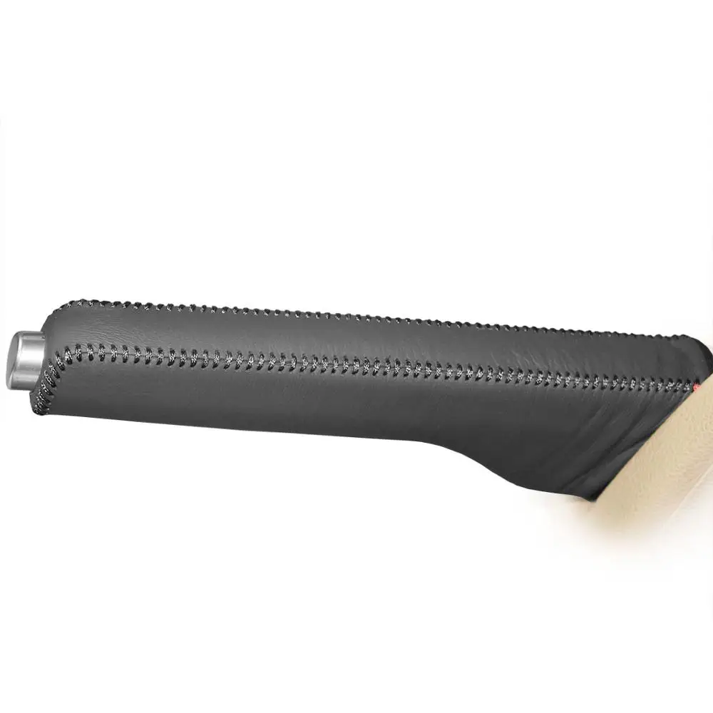 HandbrakeCover Black PONSNY автомобильный чехол для рулевого управления/передач/ручного тормоза для Volkswagen VW Sagitar Bora Polo Magotan Lavida Touran 2006-2010 ручной работы - Название цвета: HandbrakeCover Black