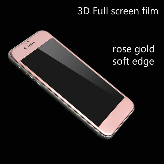 Закаленное 3d-стекло с мягкими краями и полным покрытием для iPhone 7 защита экрана