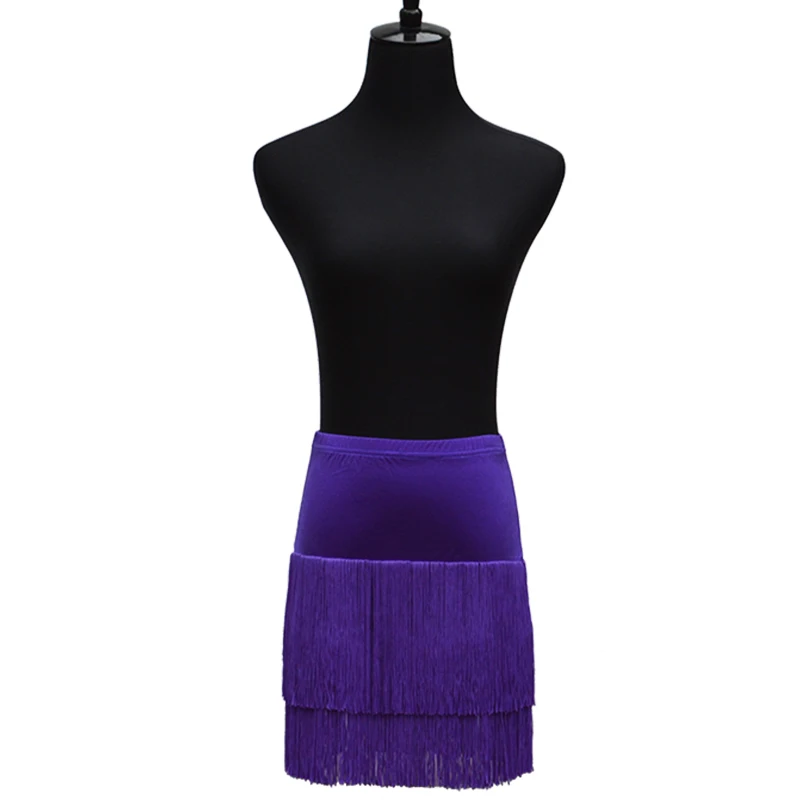 Dark purple Новые Женские Латинской платье для танцев 11 Цвет s-кисточкой настроить-Размеры-Цвет ча-ча Румба roupa infantil Feminina танец DQ1085 - Цвет: Dark purple