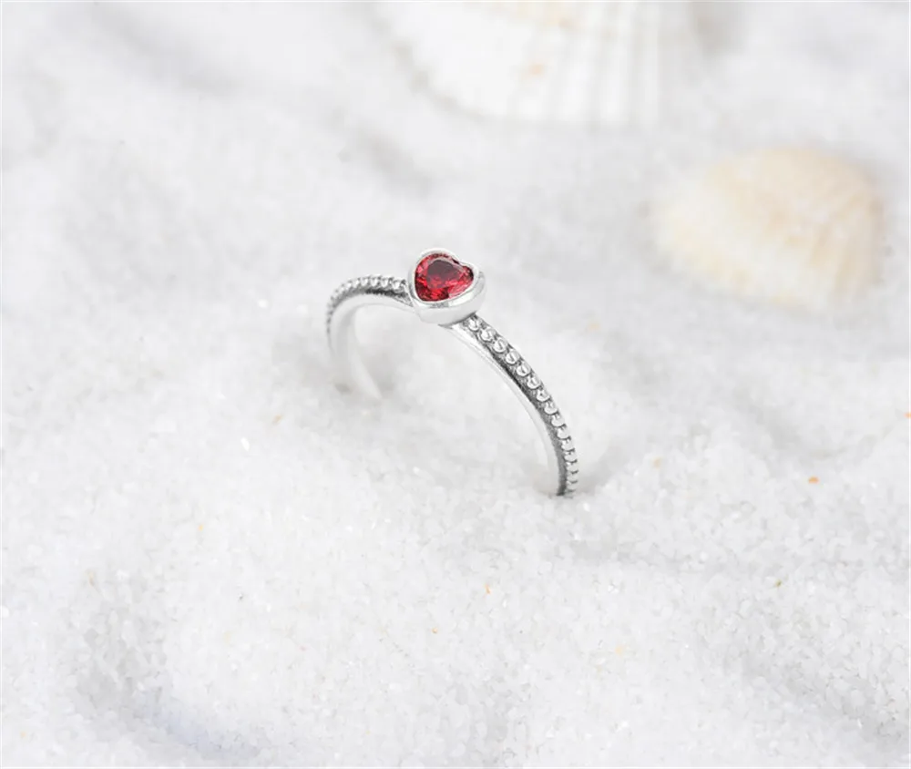 New Tredny 925 Sterling Silver Rings for Women Romantic Heart Finger Ring Wedding Jewelry anillos mujer | Украшения и аксессуары