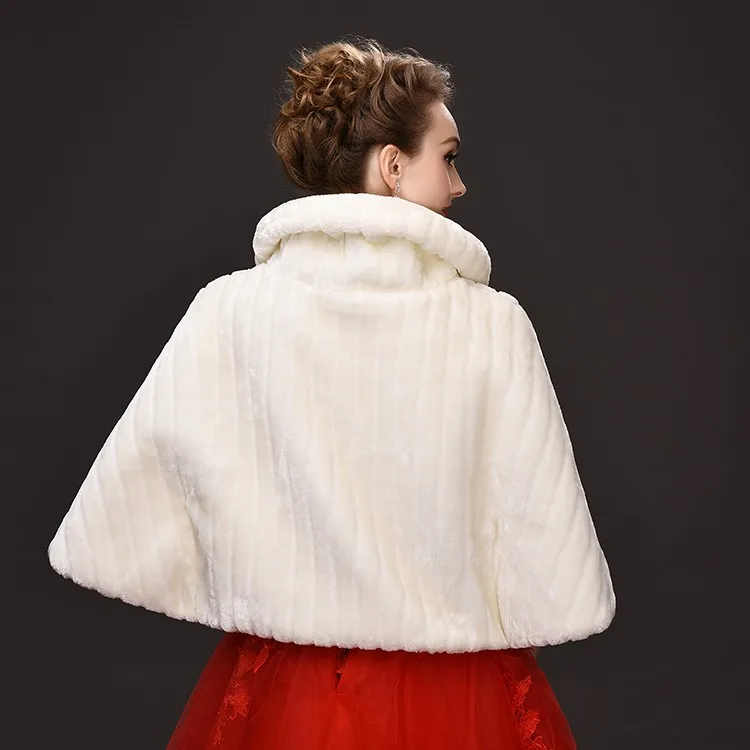 Modabelle белый Мех животных пальто свадебный палантин шаль болеро выпускного бала