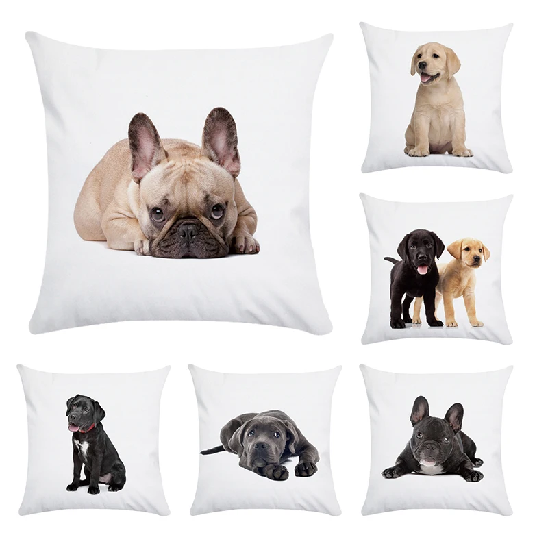 

Наволочки с принтом милого мопса, полиэстер и полиэстер, декоративные наволочки для подушек, домашняя наволочка для дивана, 1 шт./лот CR181