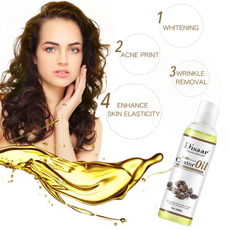 Body Oil Moisturizer 100ml Organic Castor Oil Body Emollient Oil for Body Relaxation Essential Oil Mixing Massage TSLM1