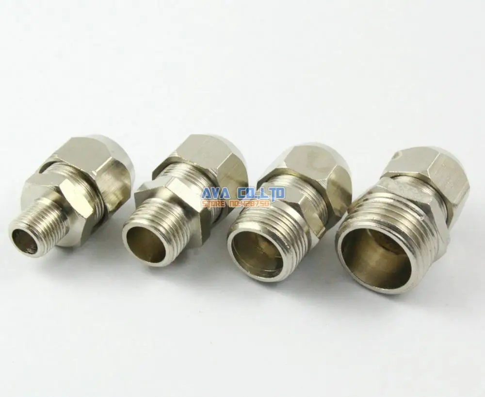 5 Pieces Brass 12mm to 3/8" BSP Compression Connector Fitting Fuel Air Gas Water Hose Coupler Обустройство дома