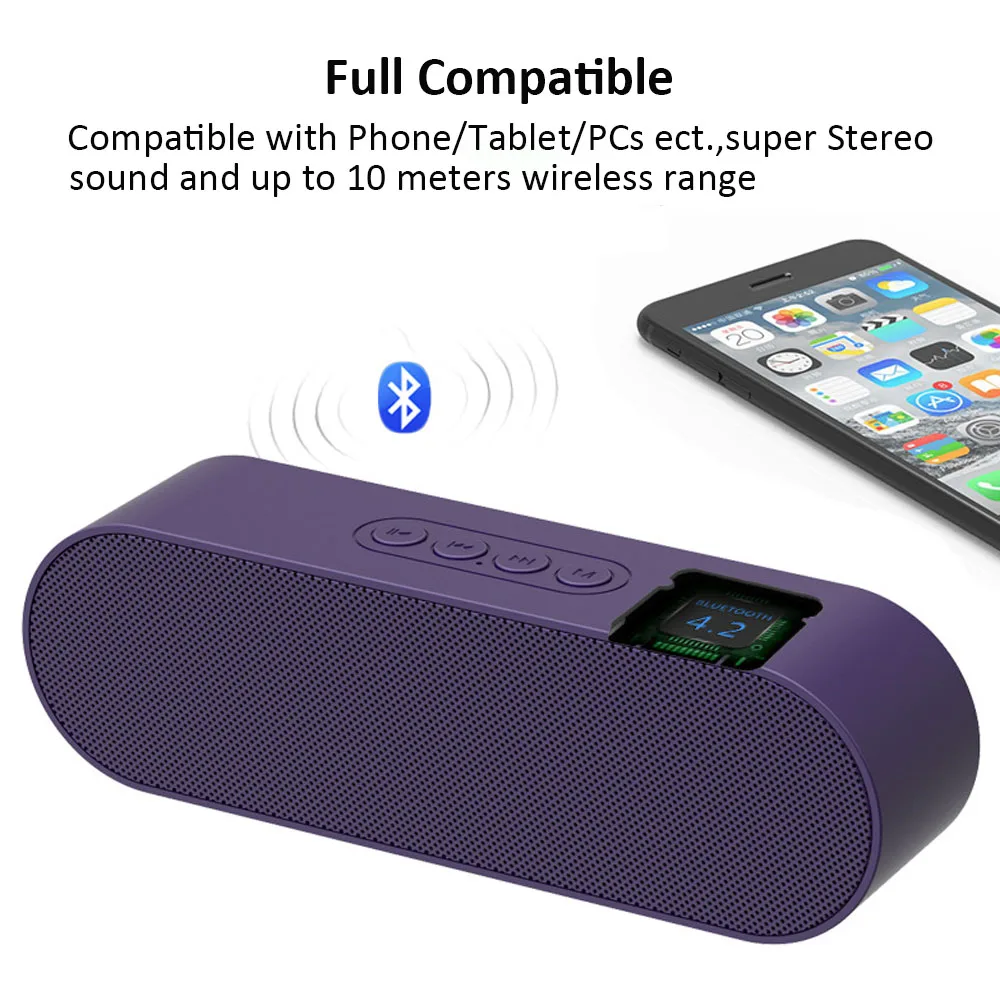 New Mini Bluetooth Speaker Portable Wireless Premium Sound System 3D Stereo Music Surround Support TF AUX USB |