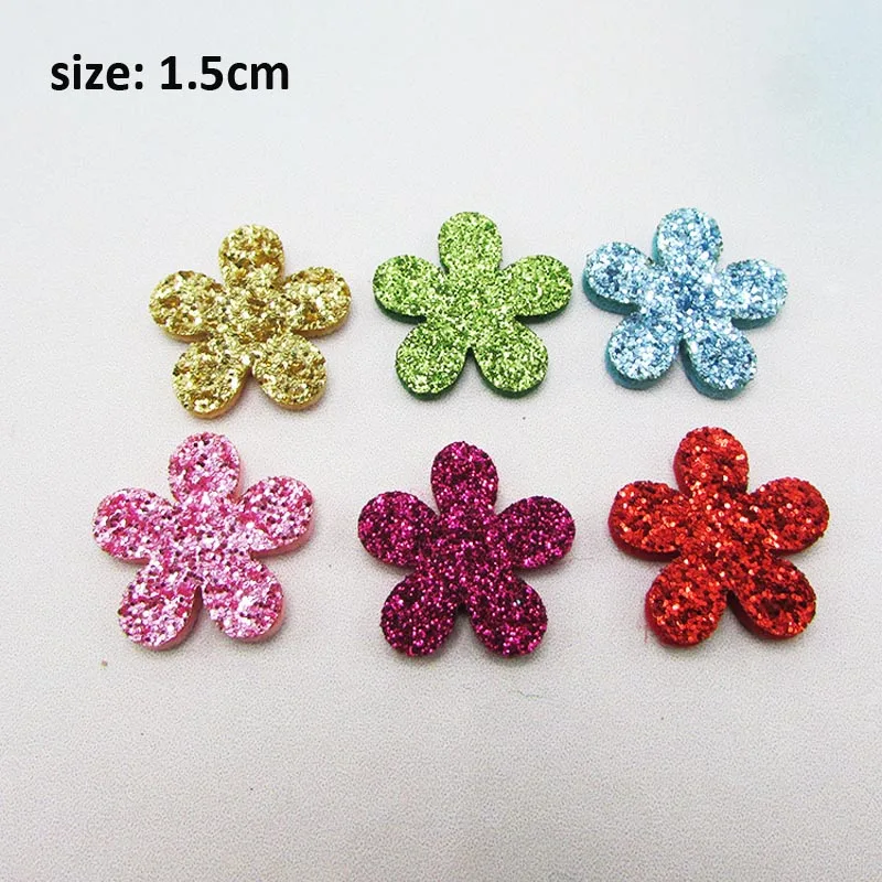50pcs Small Glitter Patches Star Heart Flower Pattern Cute Patch Apparel Sewing Material For Headwear Garment Decorative | Дом и сад