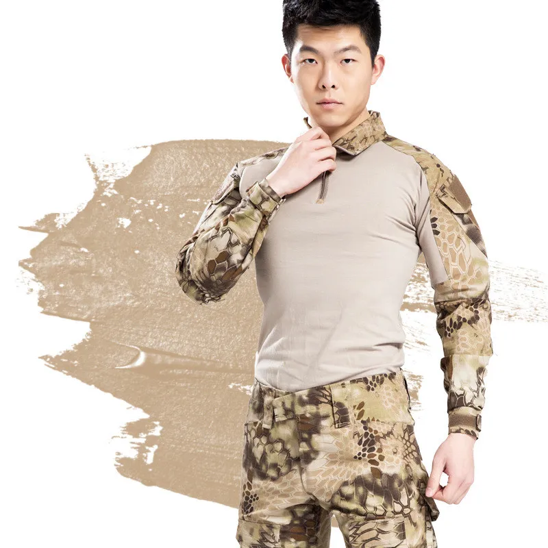 Военная Униформа Мультикам армейская боевая рубашка черная для мужчин камуфляж