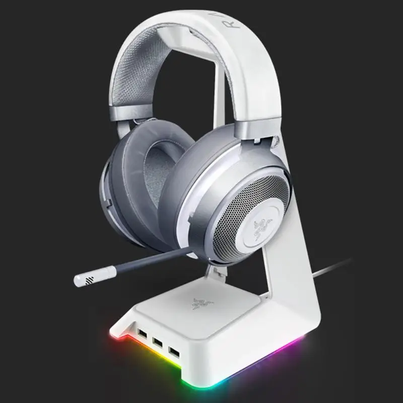 Razer Заушное крепление наушников базовая станция Chroma великолепное освещение гарнитура Подставка для наушников кронштейн держатель с 3 USB концентраторы