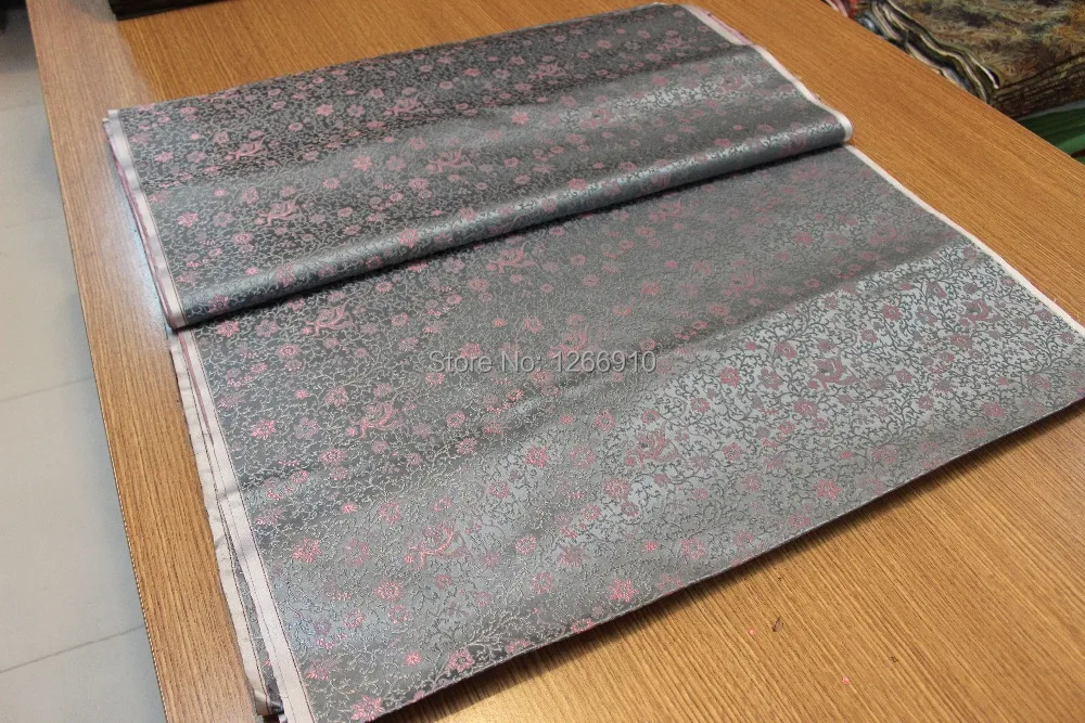 Китайская шелковая парча из дамасской ткани наволочка Чонсам серебристо серого