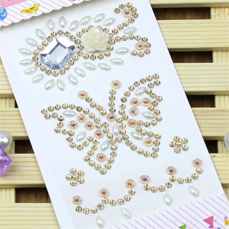 Child Cartoon Sticker DIY Mobile Acrylic Flat Paste Decoration Adhesive Scrap Bags Nails Drill Accessories | Дом и сад