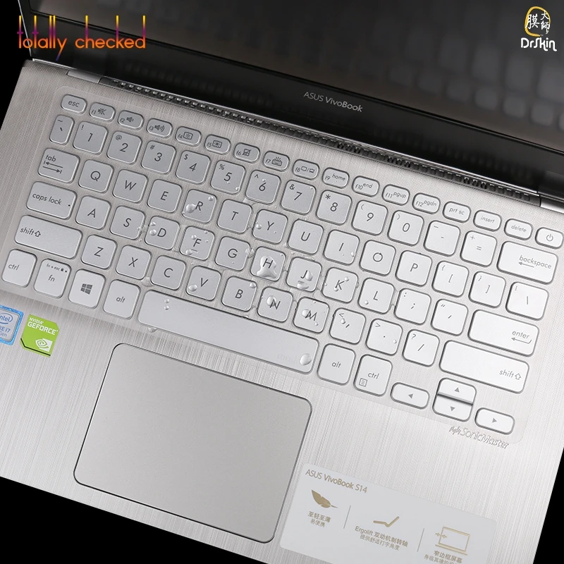 TPU Keyboard Cover Skin Stickers Protector For Asus S4300 S4300U S4300UN for 2018 Newest ASUS Vivobook S2 14