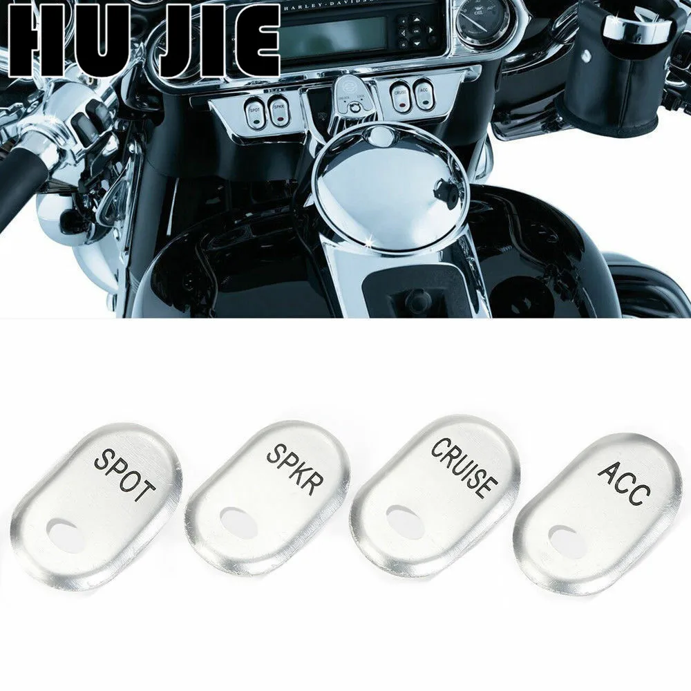 

Stainless Brushed Rocker Panel Switch Cover For FLHTCU 96-13 FLHTK 10-13 FLTR 98-09 FLTRU 11-13 FLHTCUTG 09-13