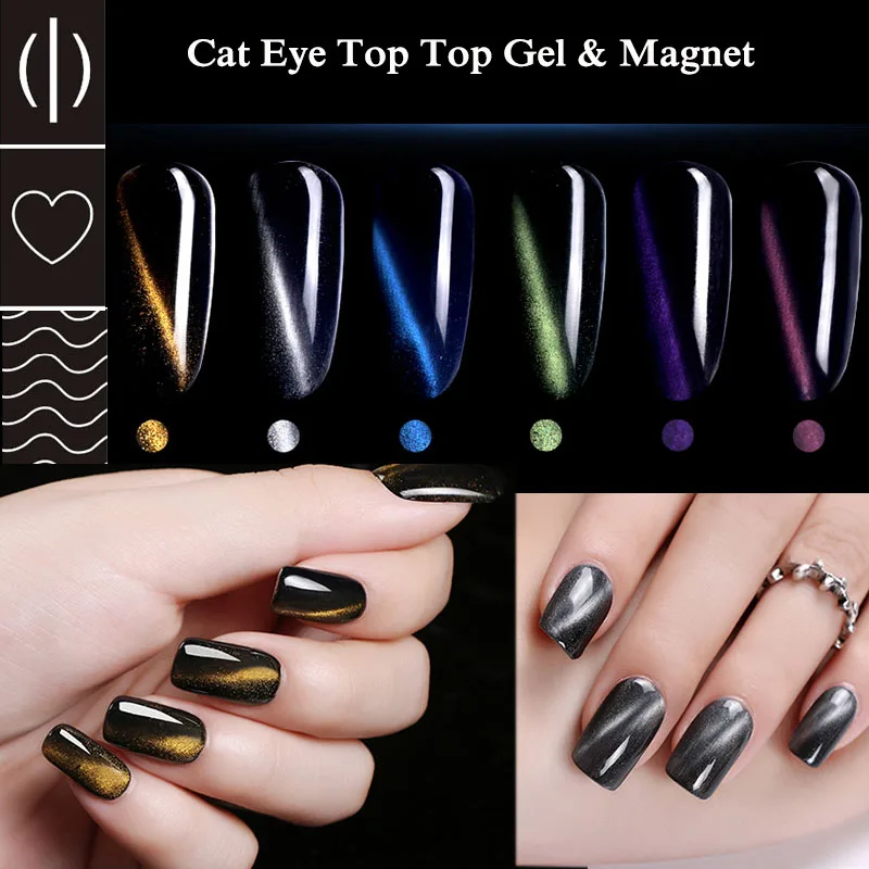 1 шт. волшебный 3D глаз хамелеона кота верхнее пальто УФ & LED впитать гель для ногтей