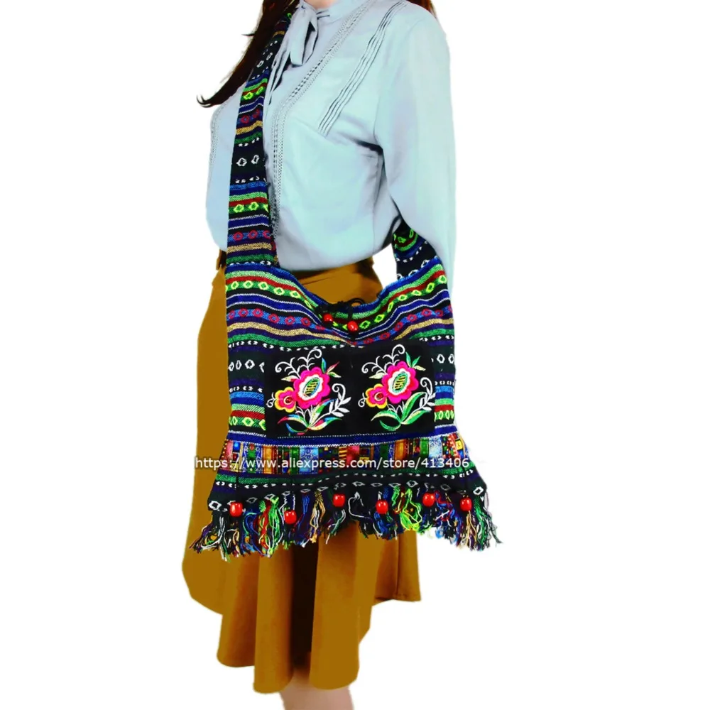 Бесплатная доставка винтажная сумка через плечо Hmong этническая тайская