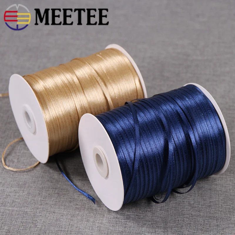 Meetee на заказ 3 мм широкая лента (1/8 &quot) 790 метров Длинная тонкая Свадебные